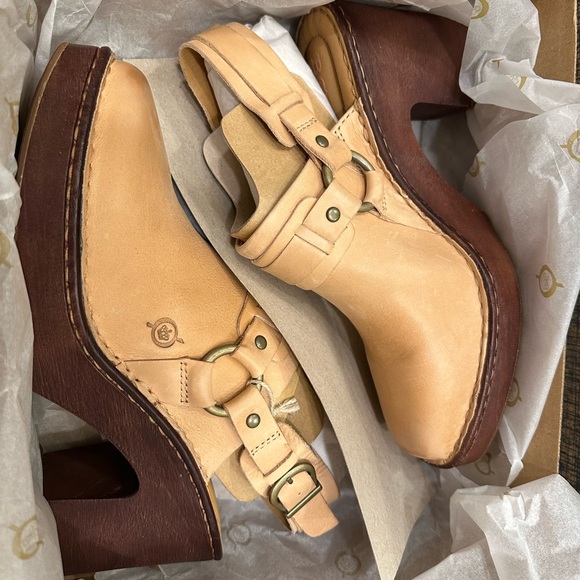 BORN NIB Hudson Leather shoes Color: Natural Size: US 9M Euro 40.5 - Picture 2 of 10
